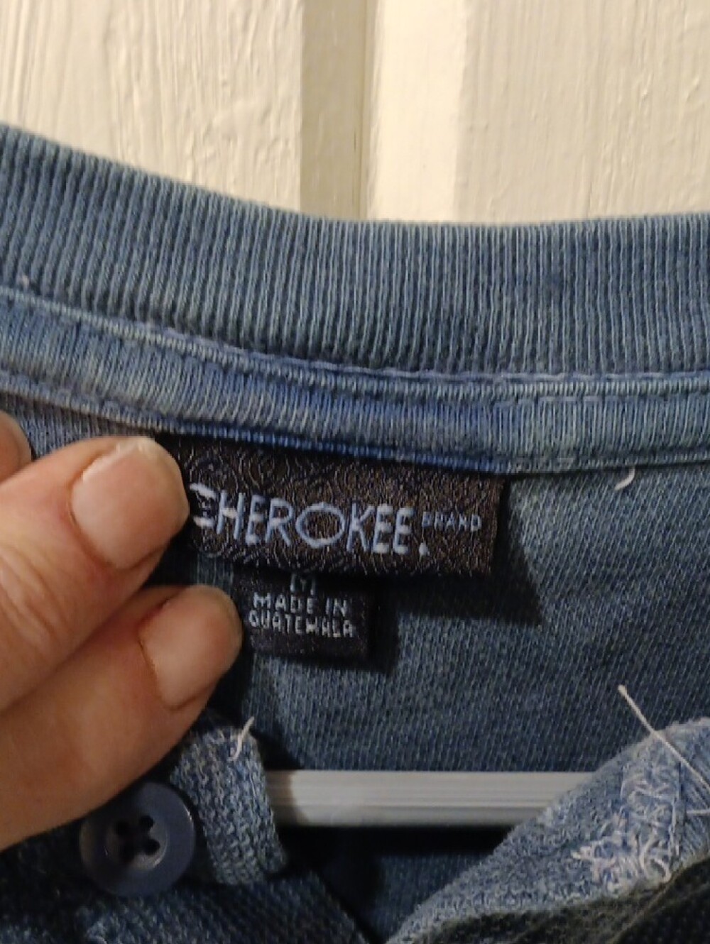 Cherokee Men's Long Sleeve Thermal Shirt Blue Preluved! - Picture 4 of 8